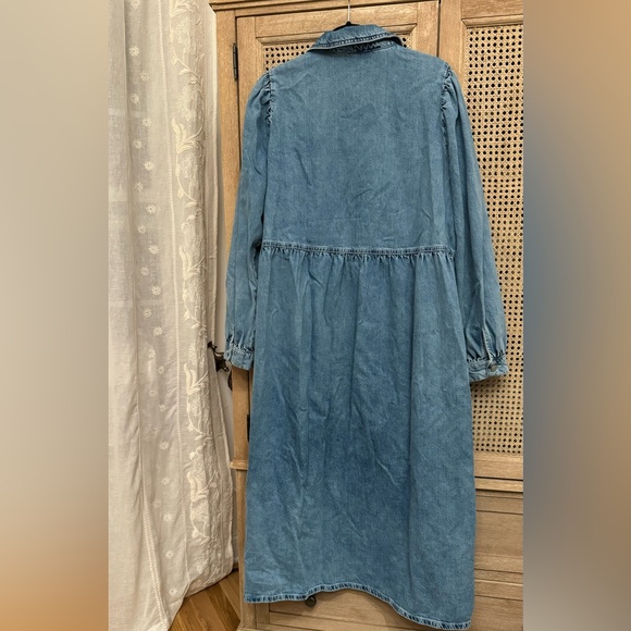 ALIGNE Gabriella Denim Midi Dress Size 14 - Picture 3 of 14